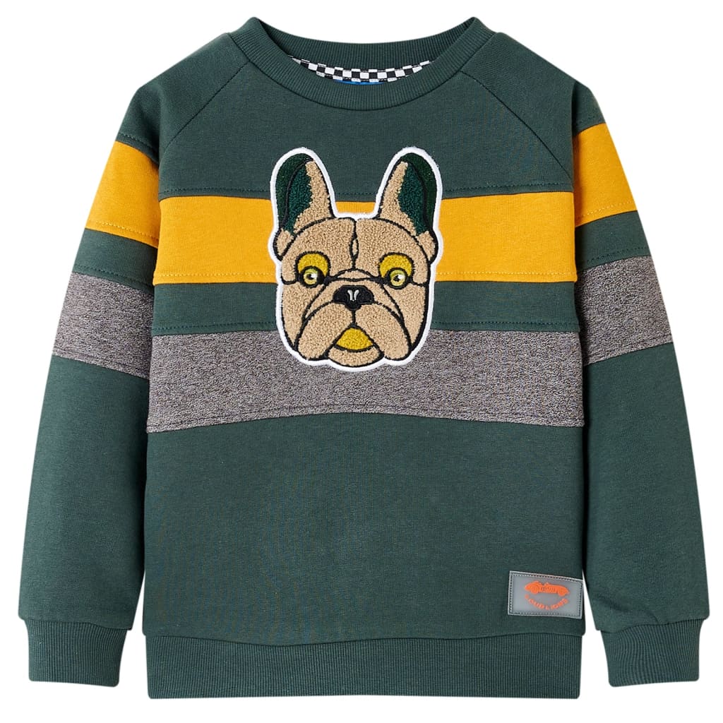 vidaXL Kinder-Sweatshirt Dunkelgrün 116