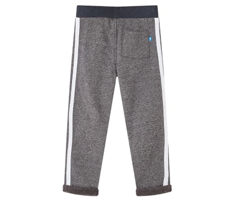 Kinderjoggingbroek 92 gem&ecirc;leerd donkergrijs