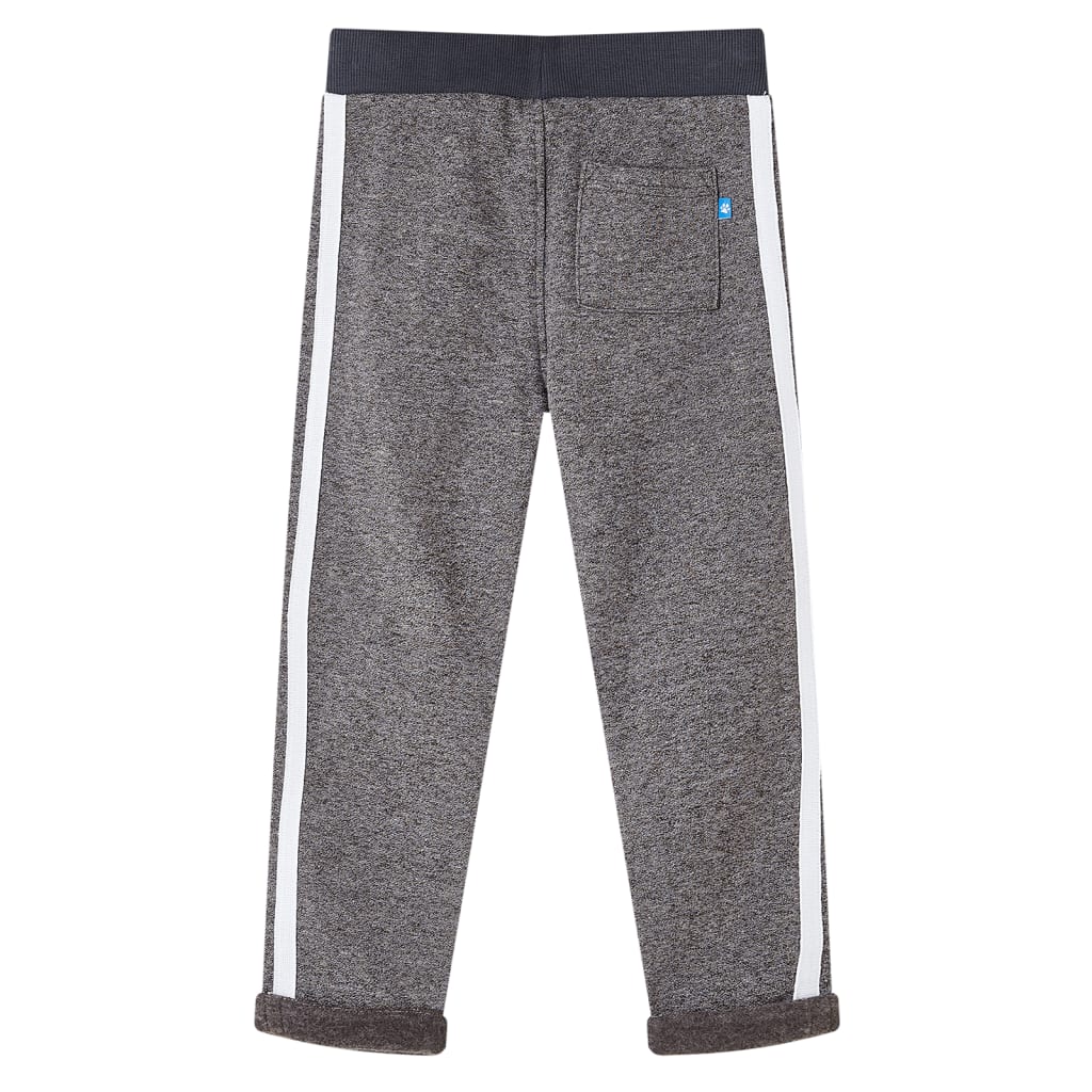 vidaXL Kinderjoggingbroek 104 gemêleerd donkergrijs afbeelding