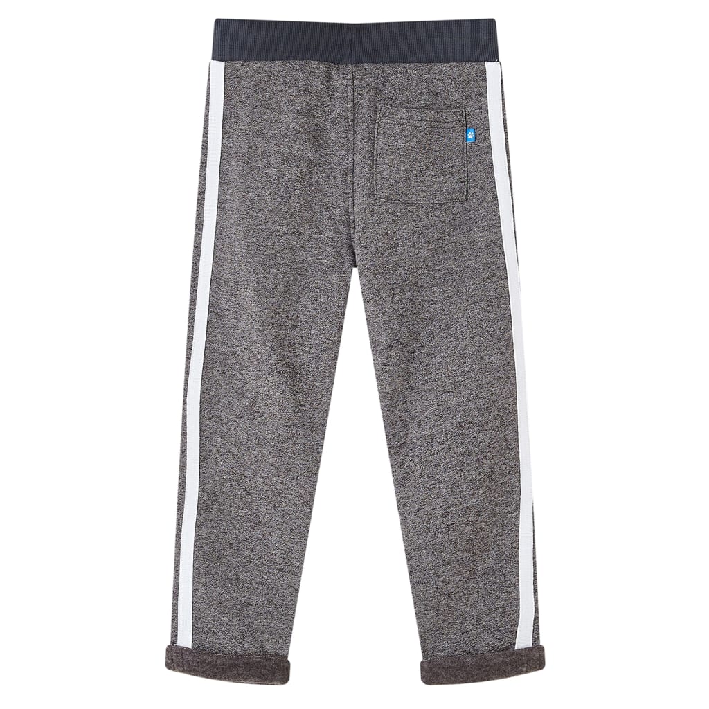 vidaXL Kinderjoggingbroek 128 gemêleerd donkergrijs afbeelding