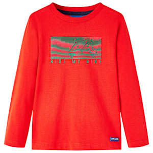 Otroška majica z dolgimi rokavi rdeča 104