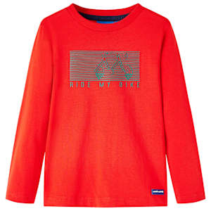 Otroška majica z dolgimi rokavi rdeča 116