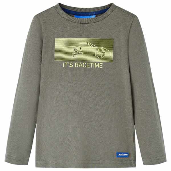 Pikkade varrukatega lastes&auml;rk, khaki, 104
