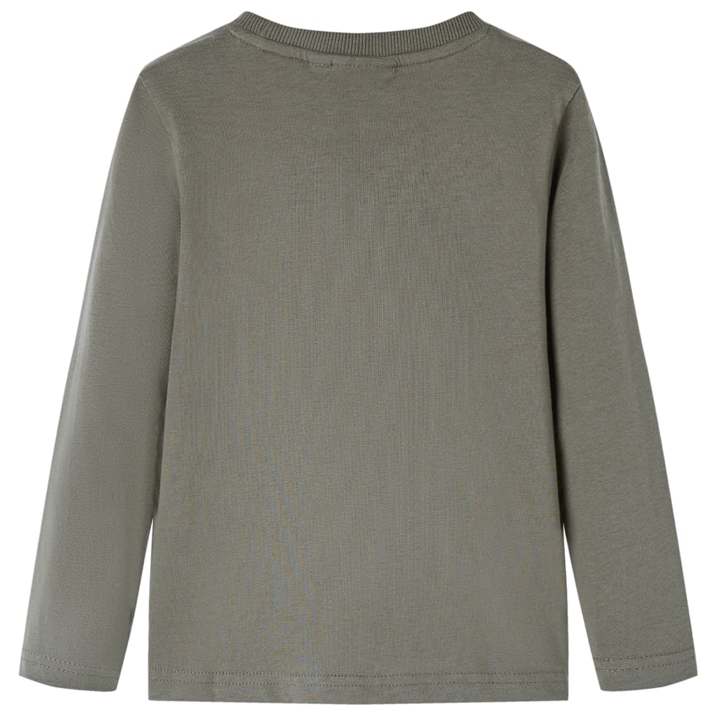 vidaXL Kindershirt met lange mouwen 128 kakikleurig afbeelding