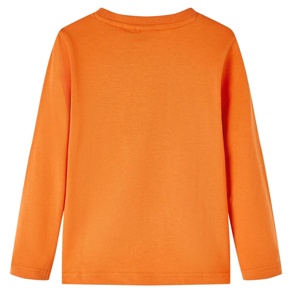vidaXL Kindershirt met lange mouwen 116 donkeroranje afbeelding