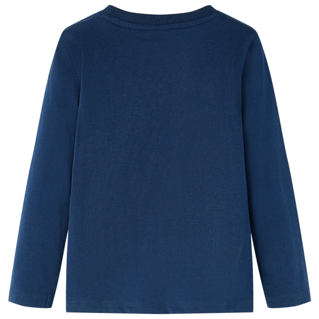 vidaXL Kindershirt met lange mouwen 104 marineblauw afbeelding