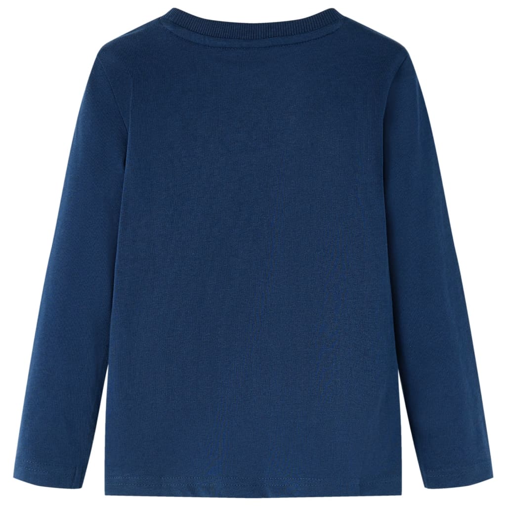 vidaXL Kindershirt met lange mouwen 116 marineblauw afbeelding