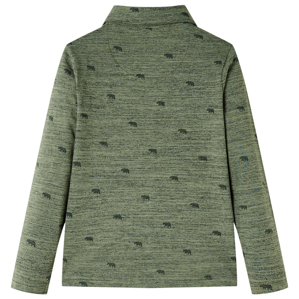 vidaXL Kindershirt 104 gemêleerd kakikleurig afbeelding