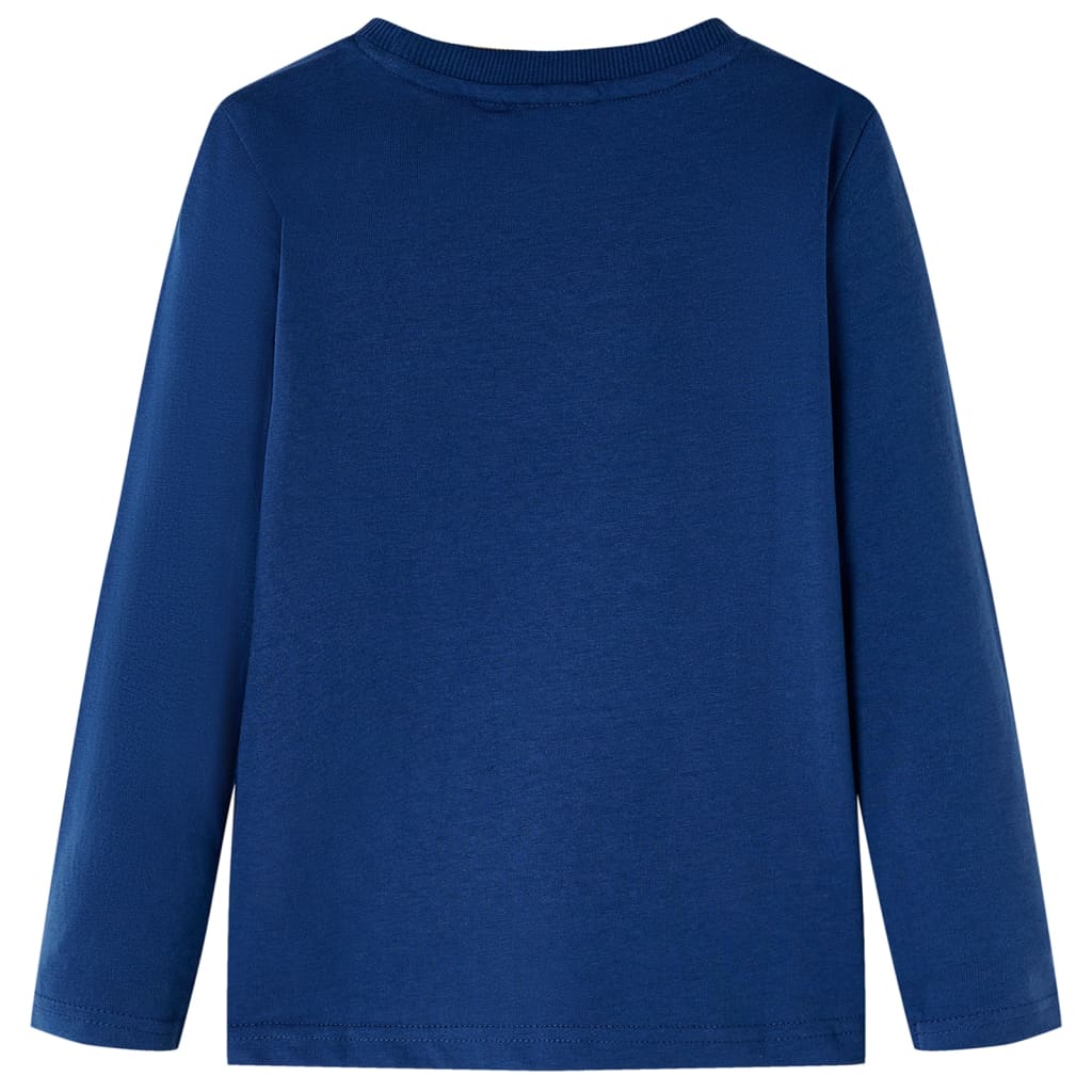 vidaXL Kindershirt met lange mouwen 116 jeansblauw afbeelding