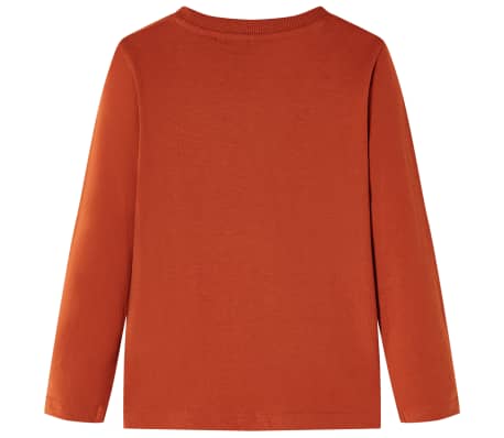 Kinder-Langarmshirt Rostbraun 92