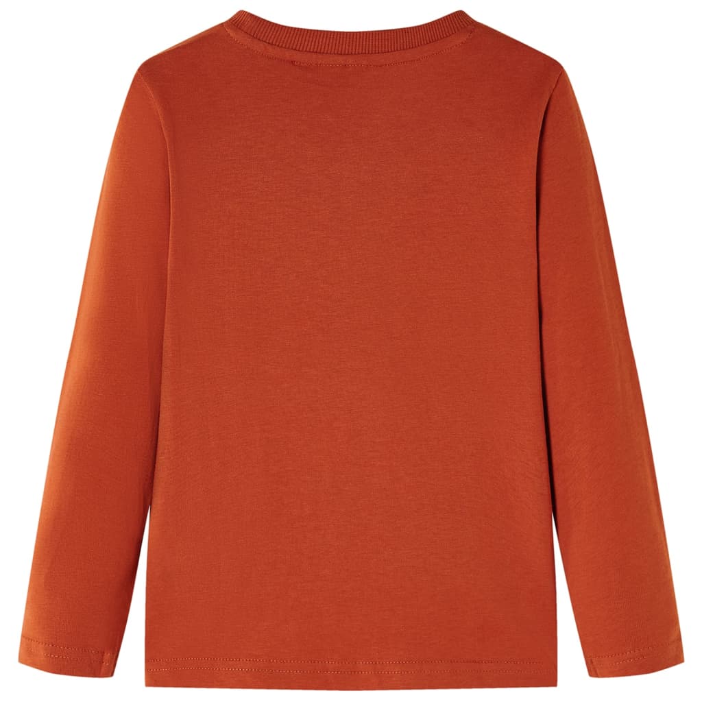 vidaXL Kindershirt met lange mouwen 116 lichtroestkleurig afbeelding