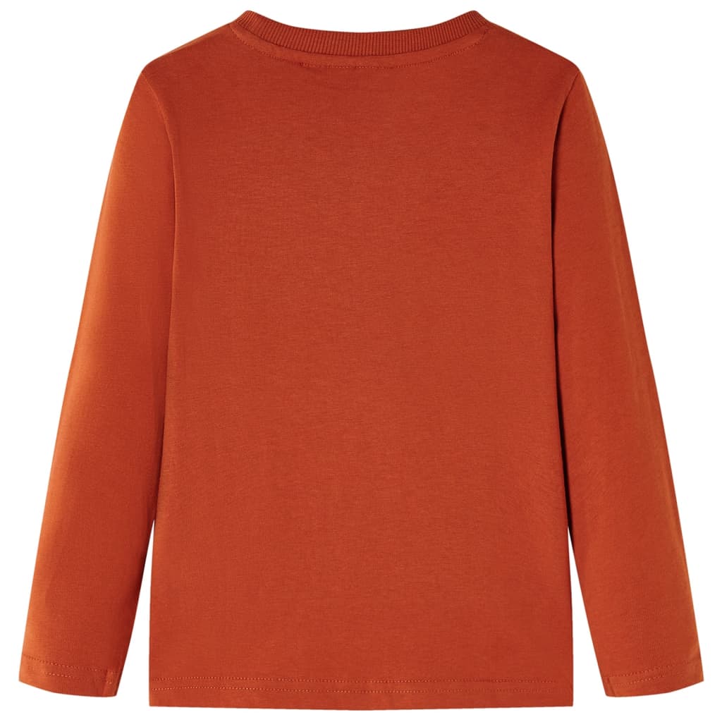 vidaXL Kindershirt met lange mouwen 128 lichtroestkleurig afbeelding