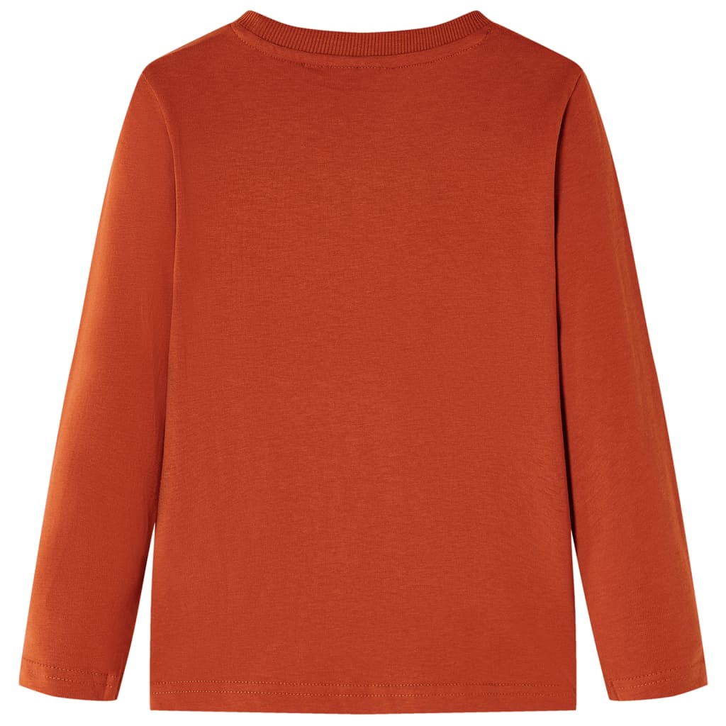 vidaXL Kindershirt met lange mouwen 140 lichtroestkleurig afbeelding