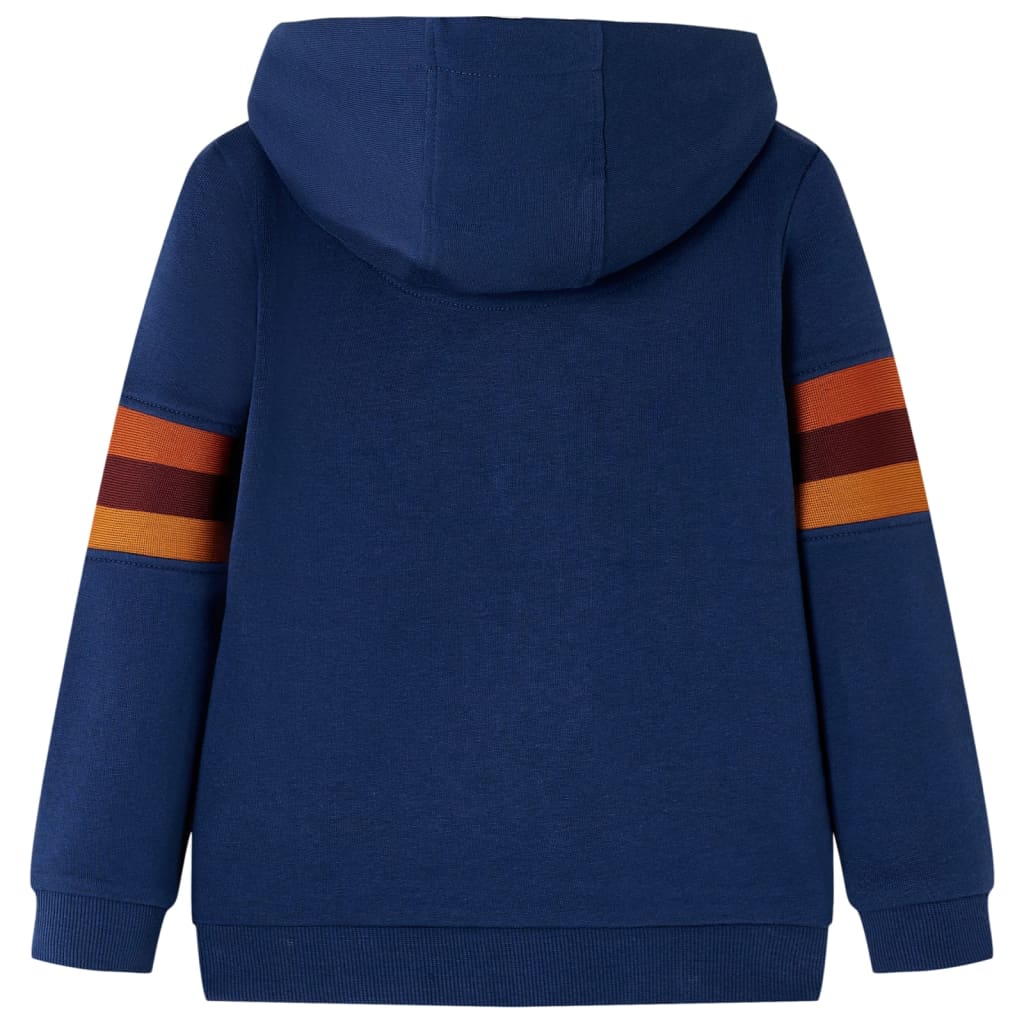 vidaXL Kindertrui met capuchon 140 marineblauw afbeelding