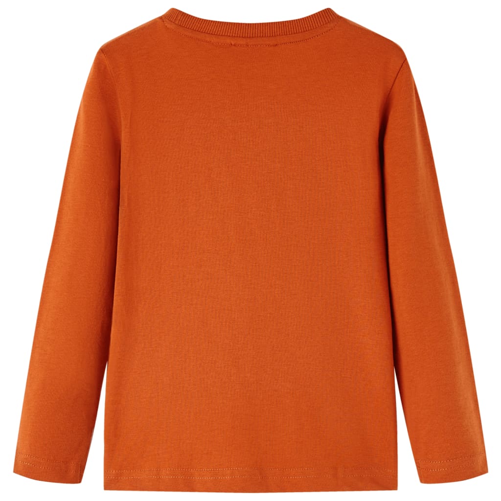 vidaXL Kindershirt met lange mouwen 116 lichtroestkleurig afbeelding