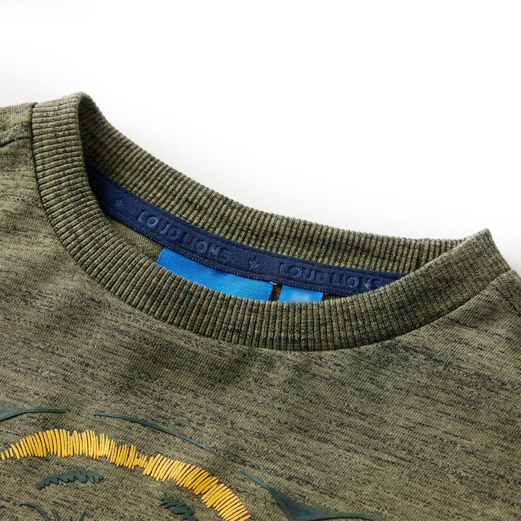 Thumbnail - vidaXL Kinder-Langarmshirt Khaki Melange 92