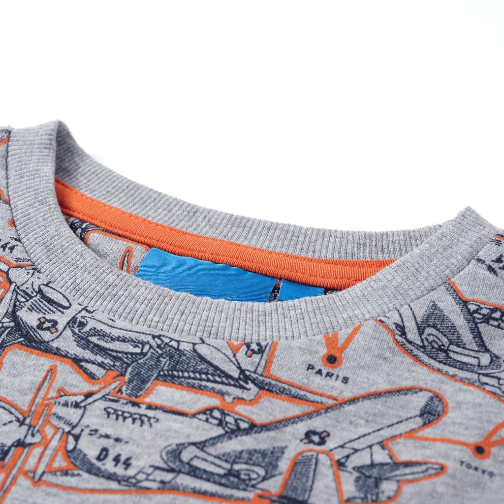 Thumbnail - vidaXL Kinder-Sweatshirt Grau Melange 92