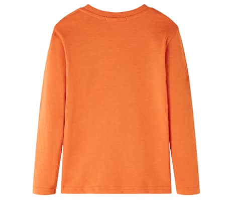 T-shirt enfants manches longues orange foncé 140