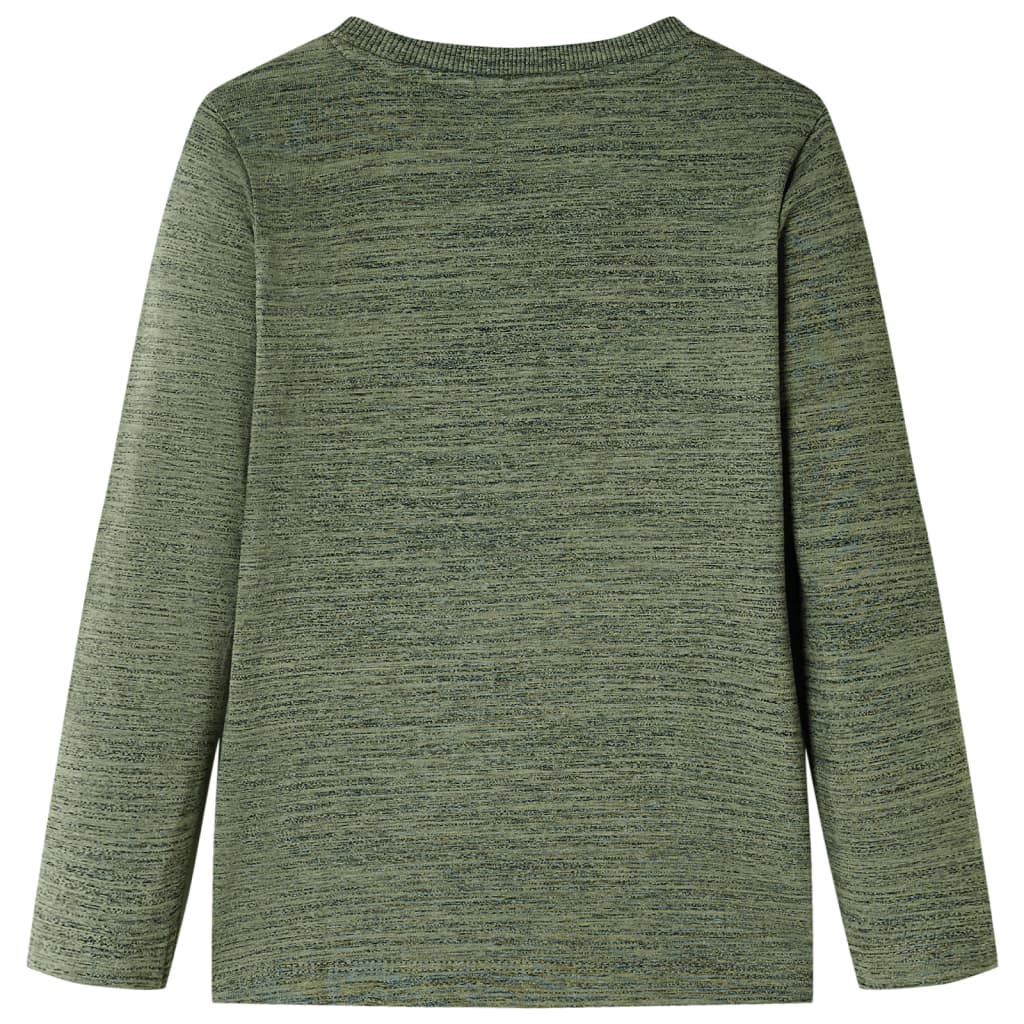 vidaXL Kindershirt met lange mouwen 104 gemêleerd kakikleurig afbeelding