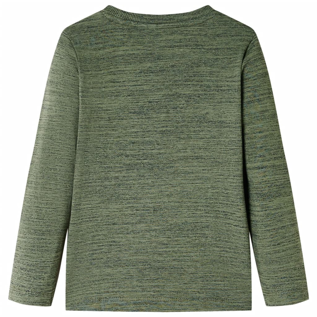 vidaXL Kindershirt met lange mouwen 116 gemêleerd kakikleurig afbeelding