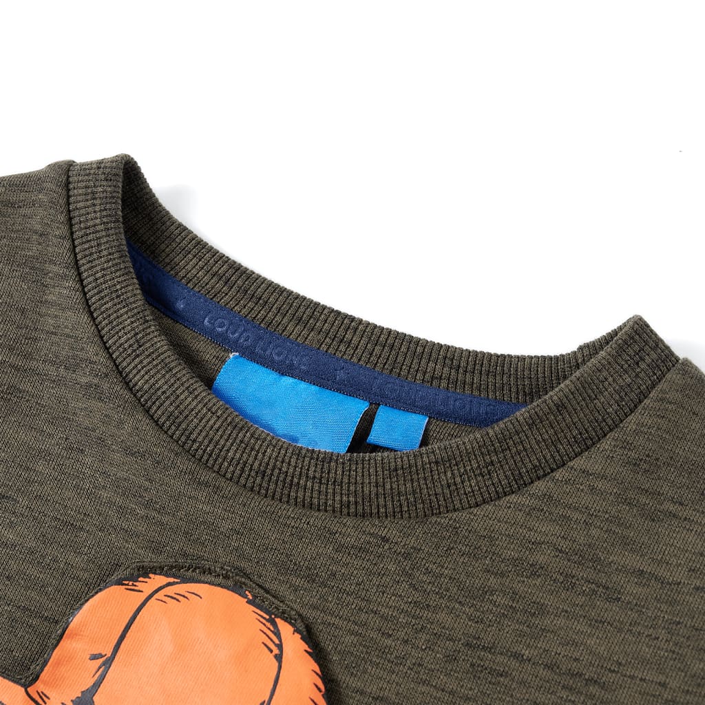 Thumbnail - vidaXL Kinder-Sweatshirt Dunkelkhaki Melange 140