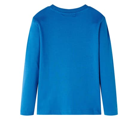 Tricou copii cu m&acirc;neci lungi, albastru petrol, 140