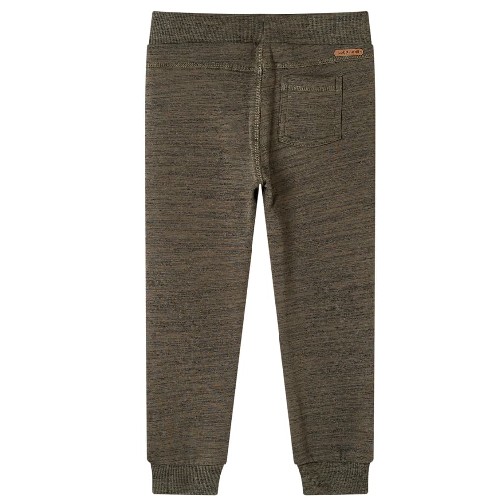 vidaXL Kinderjoggingbroek 140 gemêleerd donker kaki afbeelding