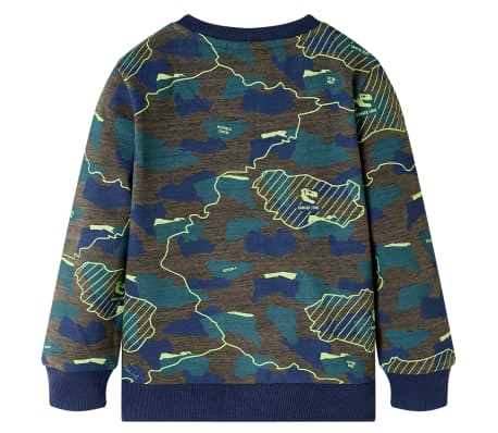 Dětsk&aacute; mikina tmavě khaki melanž 92