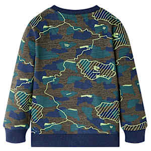 Dětsk&aacute; mikina tmavě khaki melanž 92