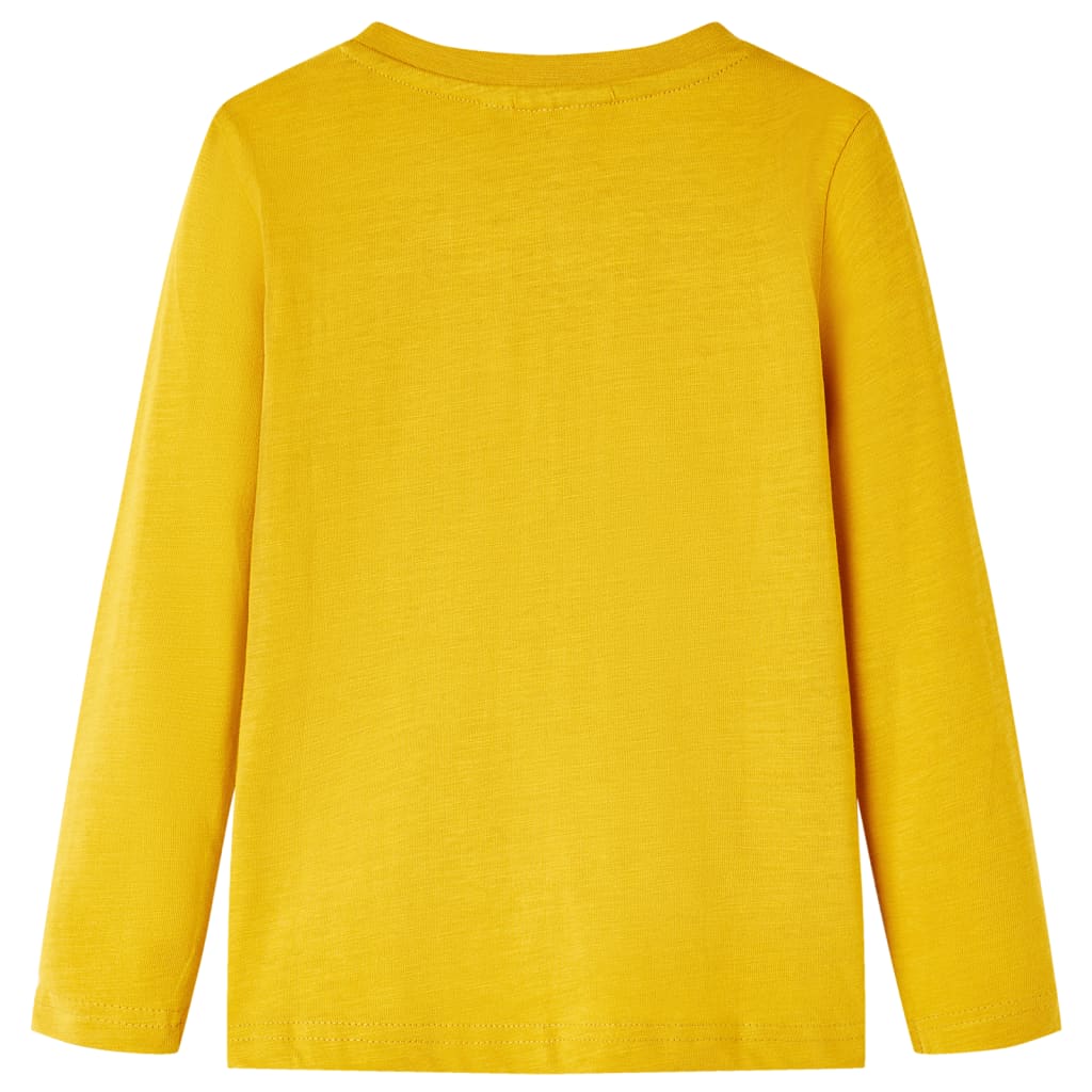 vidaXL Kindershirt met lange mouwen 116 okerkleurig afbeelding