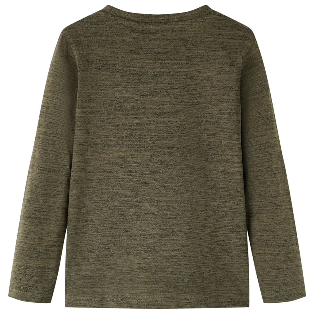 vidaXL Kindershirt met lange mouwen 104 gemêleerd kakikleurig afbeelding