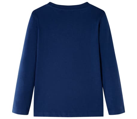 Kindershirt met lange mouwen 92 marineblauw