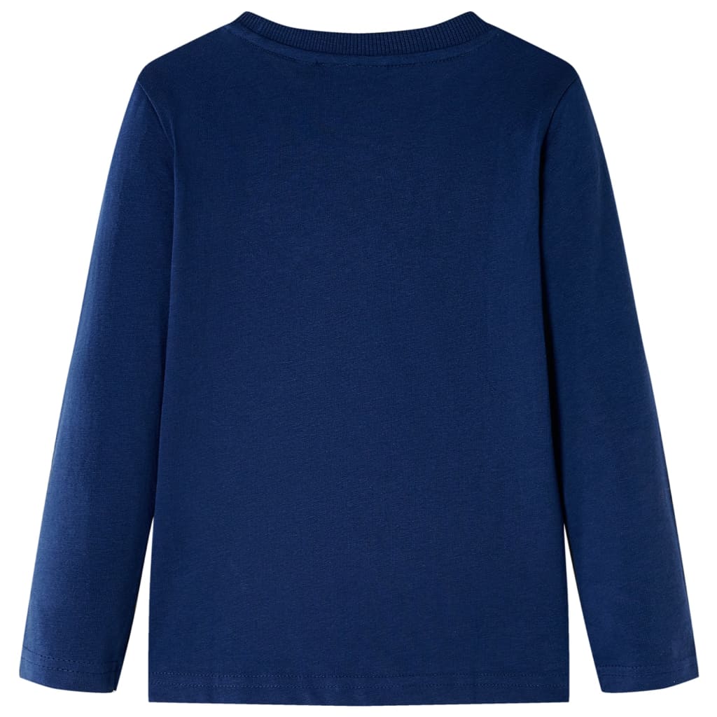 vidaXL Kindershirt met lange mouwen 104 marineblauw afbeelding