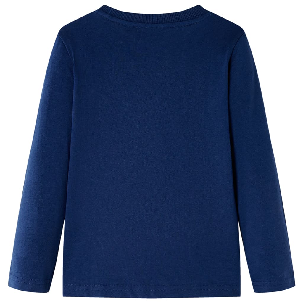 vidaXL Kindershirt met lange mouwen 116 marineblauw afbeelding