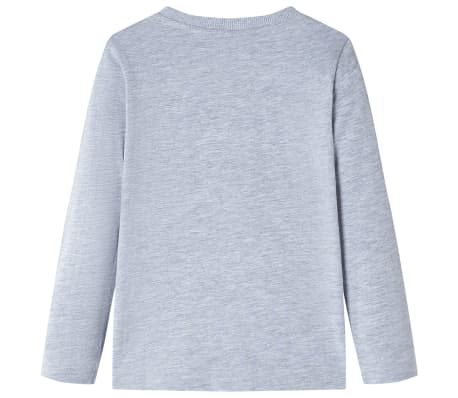 T-shirt enfants &agrave; manches longues m&eacute;lang&eacute; gris 92