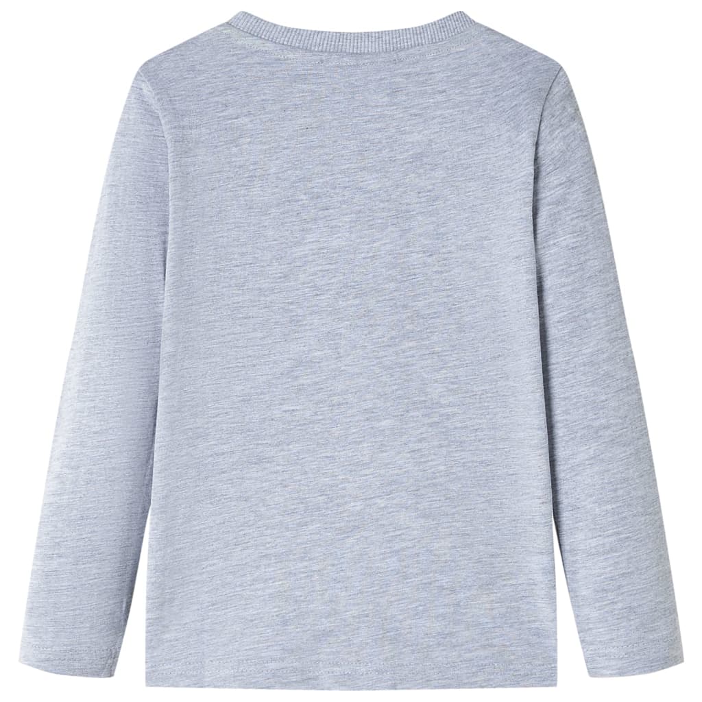 vidaXL Kindershirt met lange mouwen 116 gemêleerd grijs afbeelding