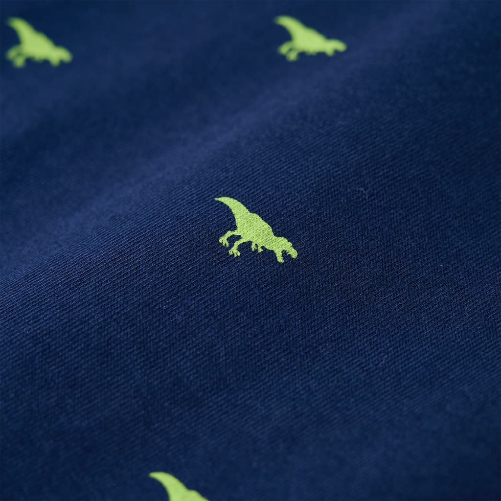 Koszula dziecięca ze wzorem w dinozaury, granatowa, 140