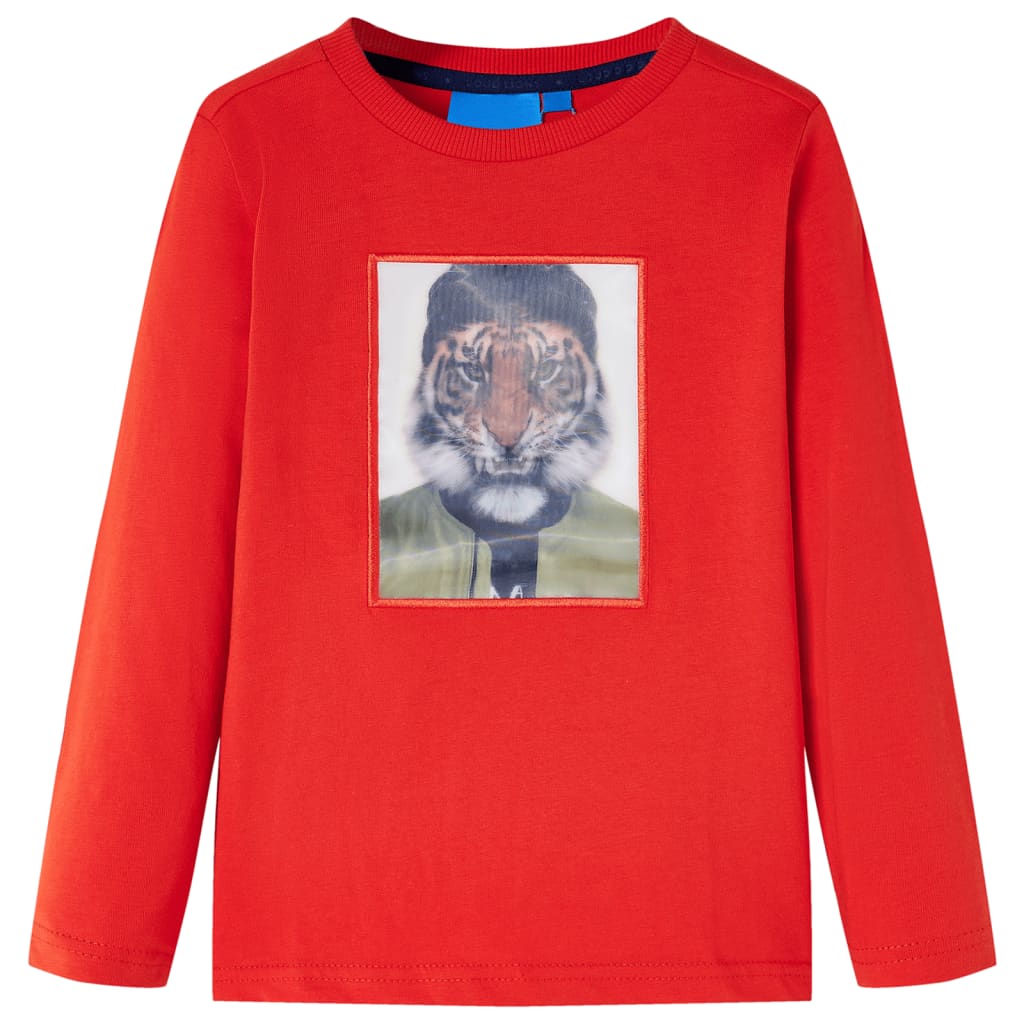 vidaXL Kinder-Langarmshirt Rot 116