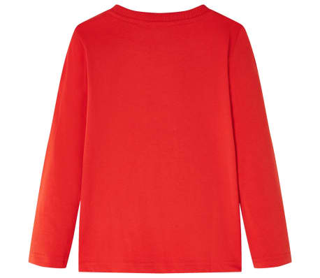 Camiseta infantil de manga larga rojo 140