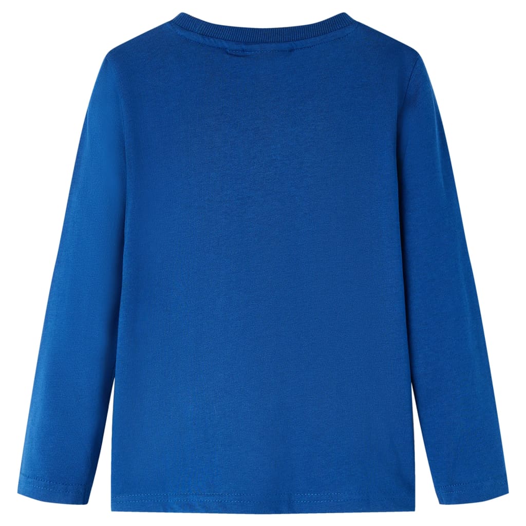 vidaXL Kindershirt met lange mouwen 116 donkerblauw afbeelding