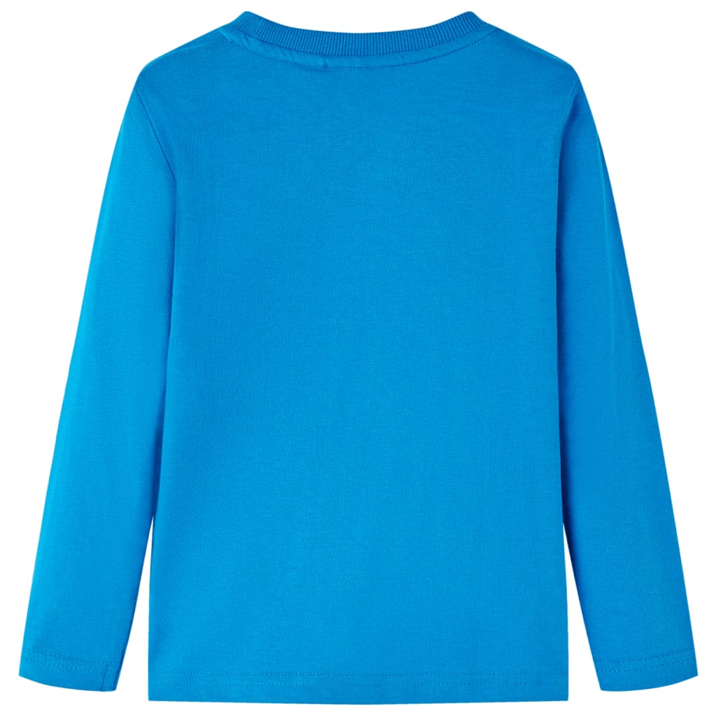 vidaXL Kindershirt met lange mouwen 92 kobaltblauw afbeelding