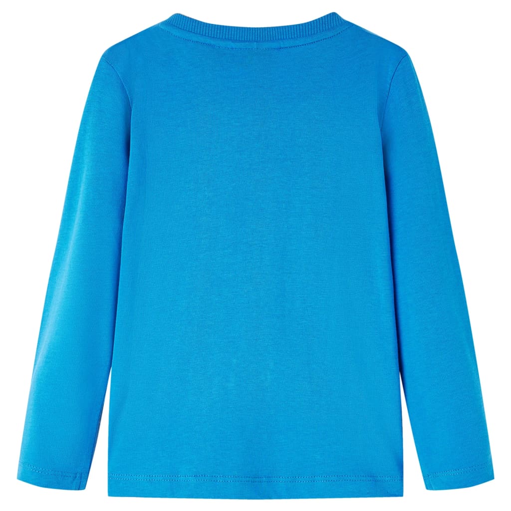 vidaXL Kindershirt met lange mouwen 104 kobaltblauw afbeelding