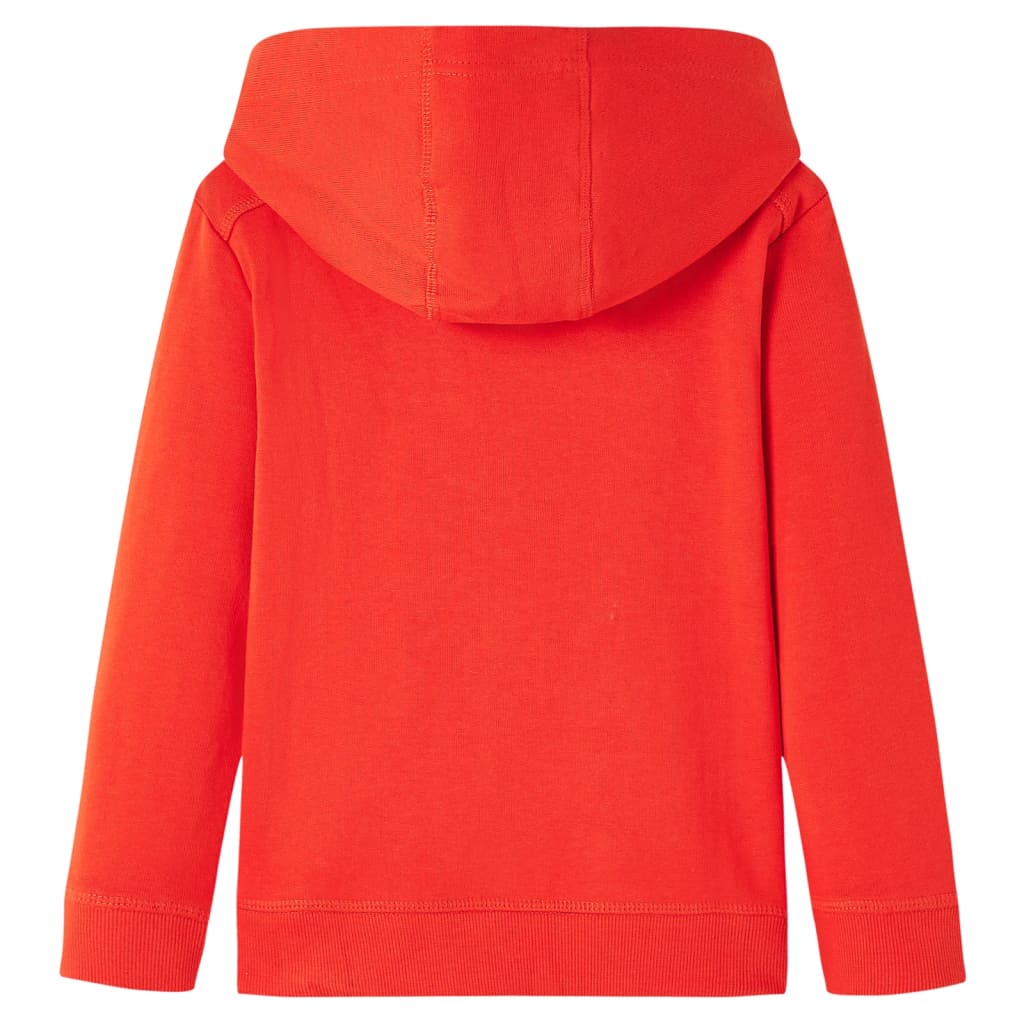 vidaXL Kindertrui met capuchon 128 rood afbeelding