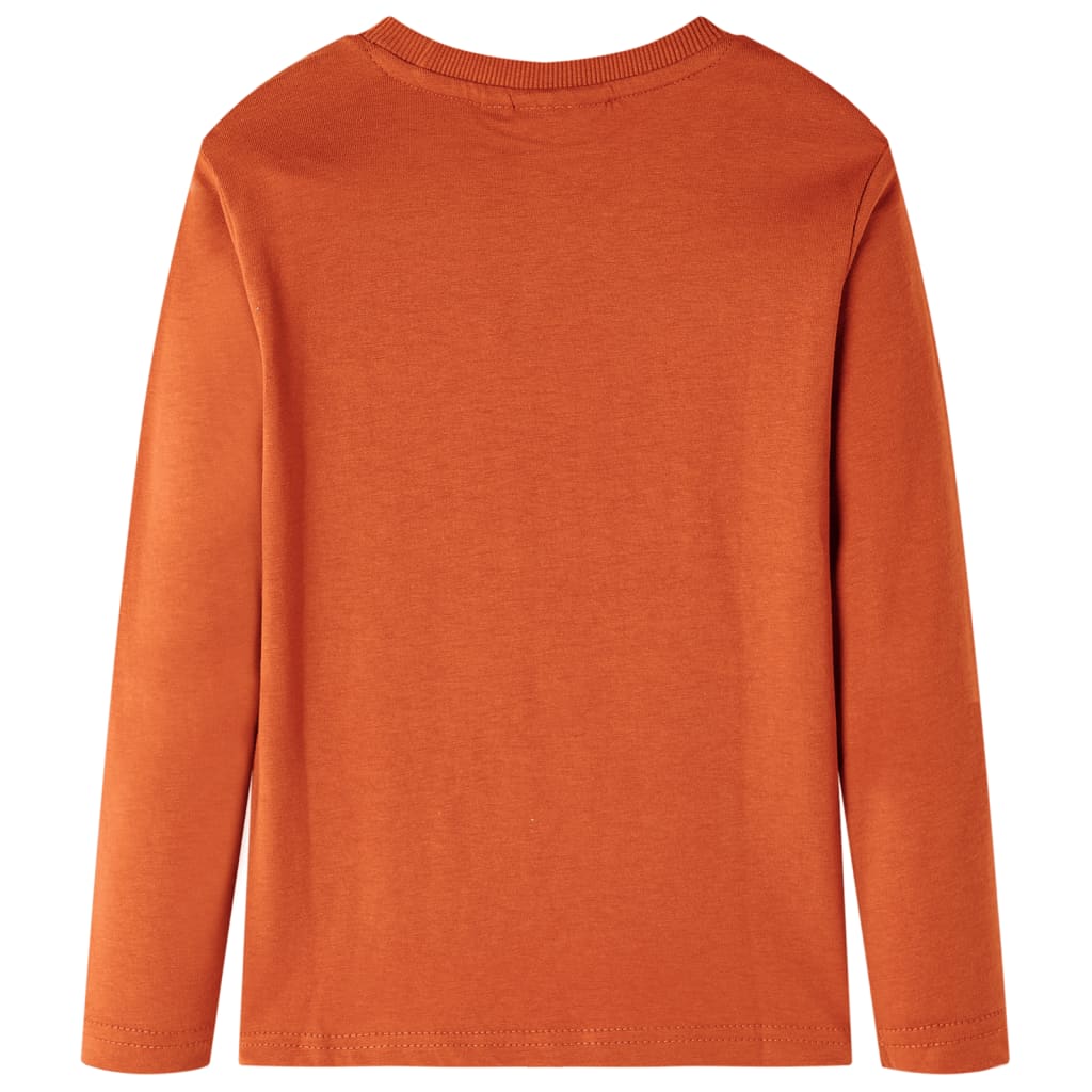 vidaXL Kindershirt met lange mouwen 104 lichtroestkleurig afbeelding