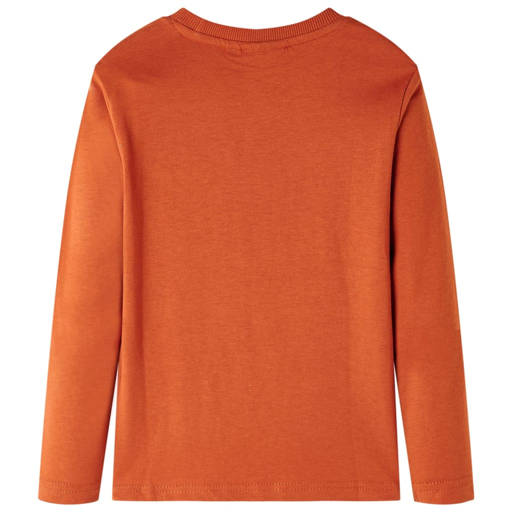 vidaXL Kindershirt met lange mouwen 116 lichtroestkleurig afbeelding
