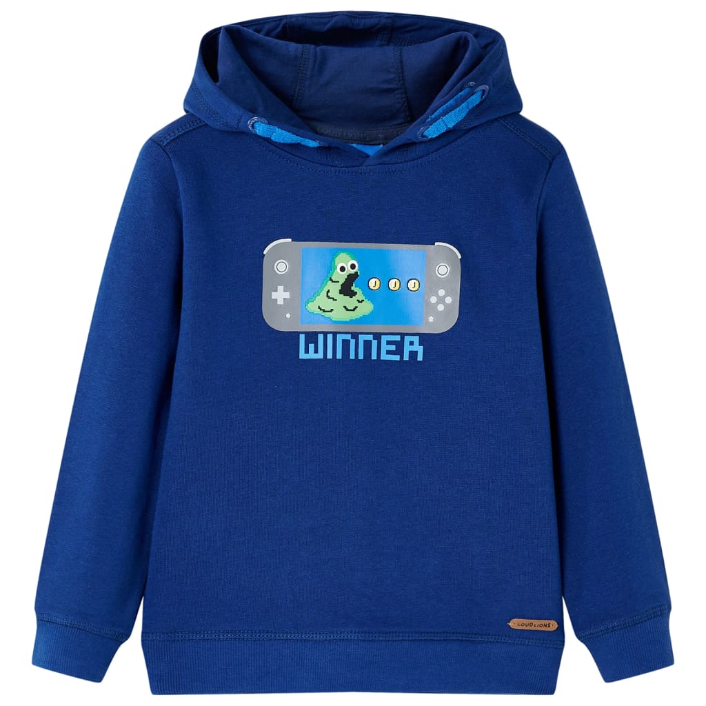 vidaXL Kinder-Kapuzenpullover Dunkelblau 104