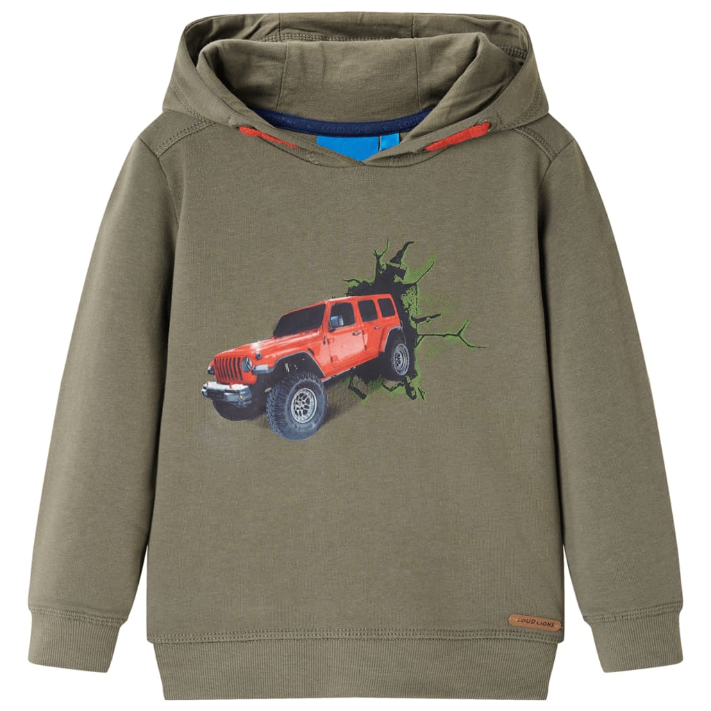 vidaXL Kinder-Kapuzenpullover Khaki 128