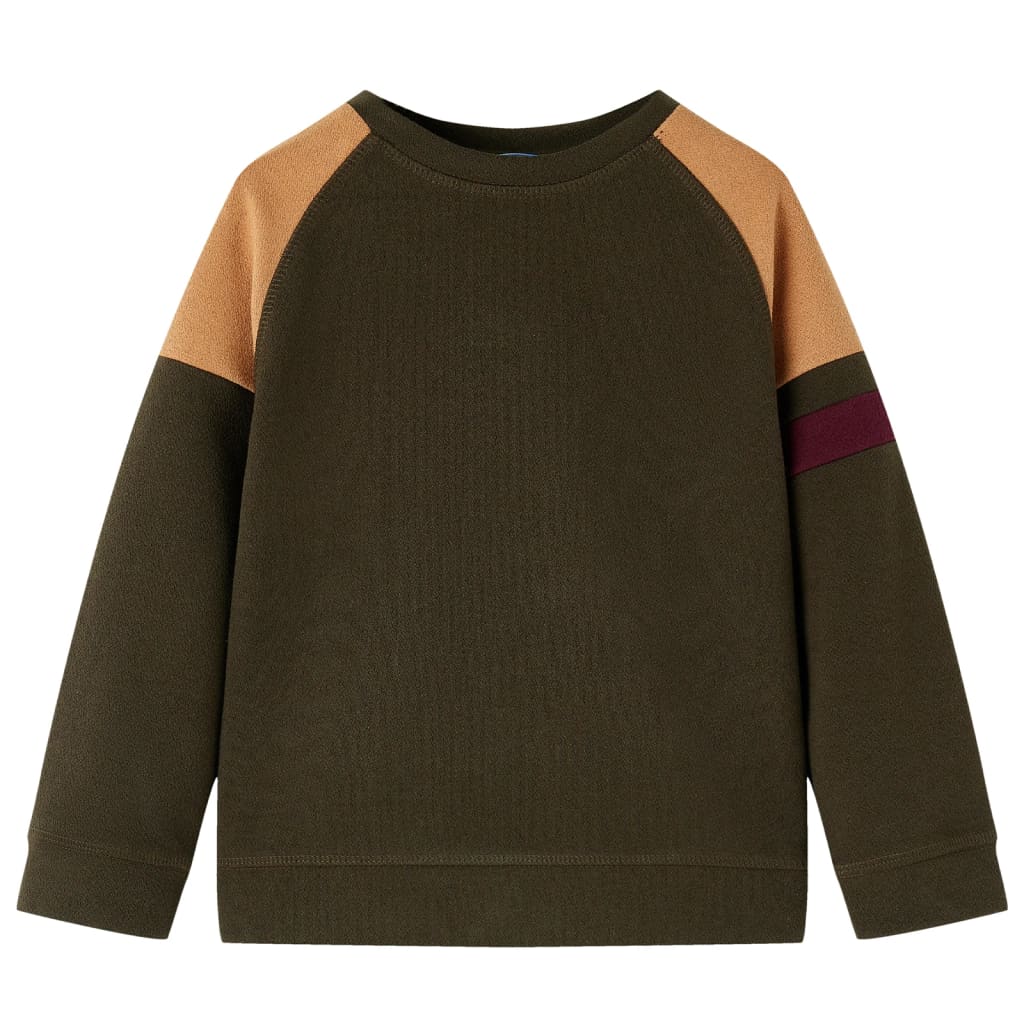 Kinder-Sweatshirt Dunkles Khaki und Kamelbraun 92