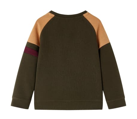 Bluza dziecięca, kolor ciemne khaki i camelowy, 92