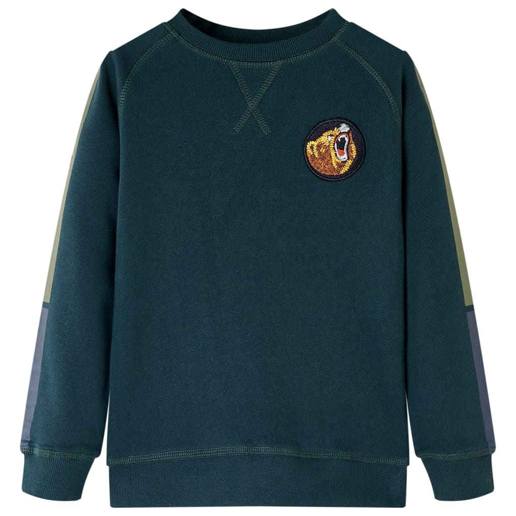 Sweat-shirt pour enfants vert mousse 140